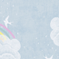 Vliestapete 'Lilly & Luis' Regenbogen blau 0,53 x 10,05 m