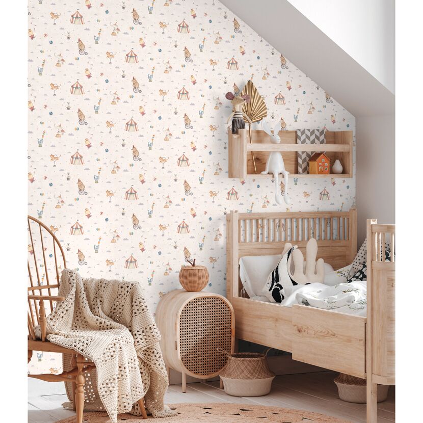 Vliestapete 'Lilly & Luis' Zirkus bunt 0,53 x 10,05 m