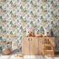 Vliestapete 'Lilly & Luis' Waldtiere creme 0,53 x 10,05 m