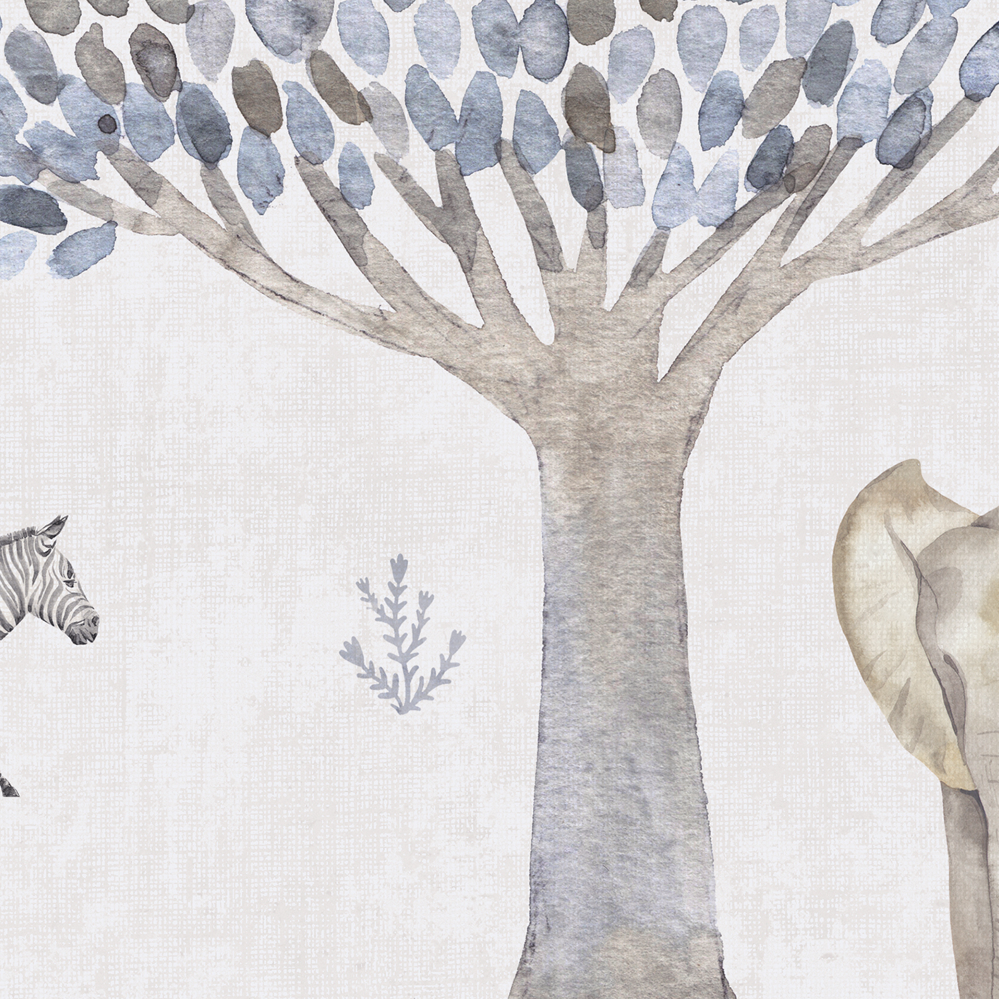 Vliestapete 'Lilly & Luis' Tiere beige 0,53 x 10,05 m