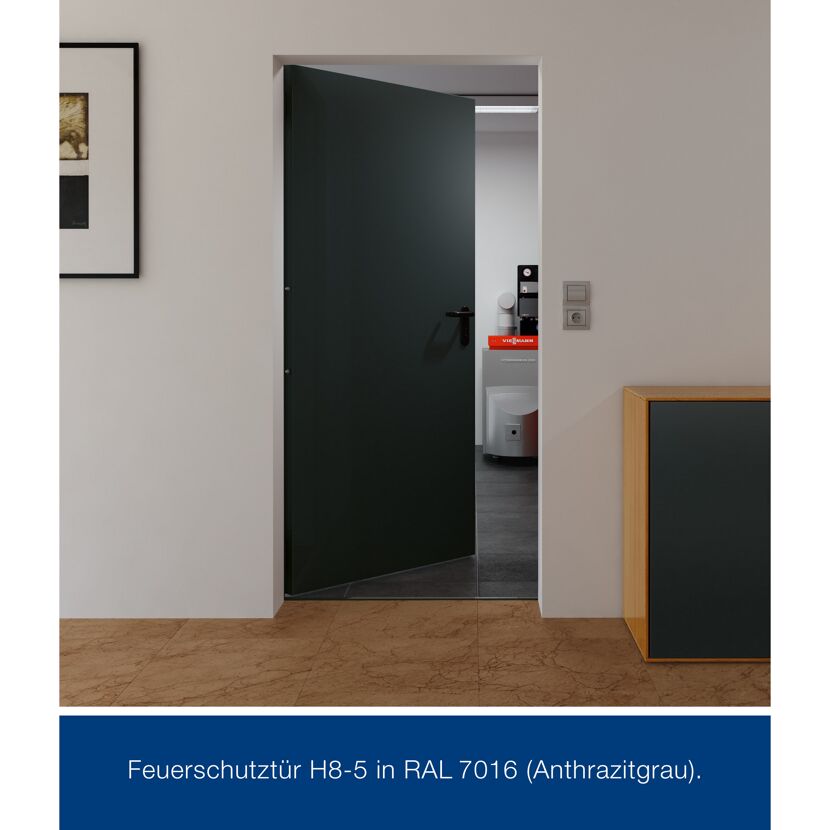 Brandschutztür 'T30 H8-5' anthrazitgrau 100 x 200 cm Links-/Rechtsanschlag