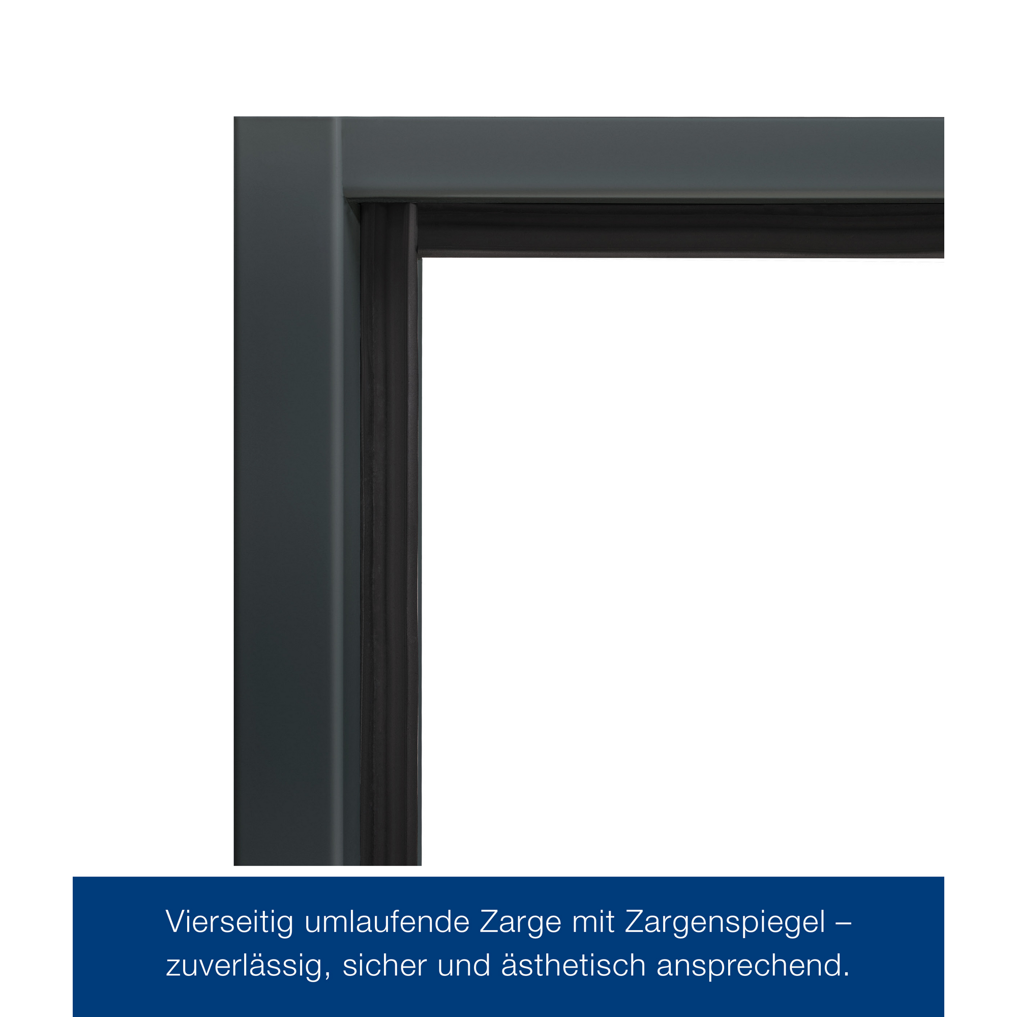 Kellertür mit Lichtausschnitt anthrazitgrau 87,5 x 200 cm Links-/Rechtsanschlag