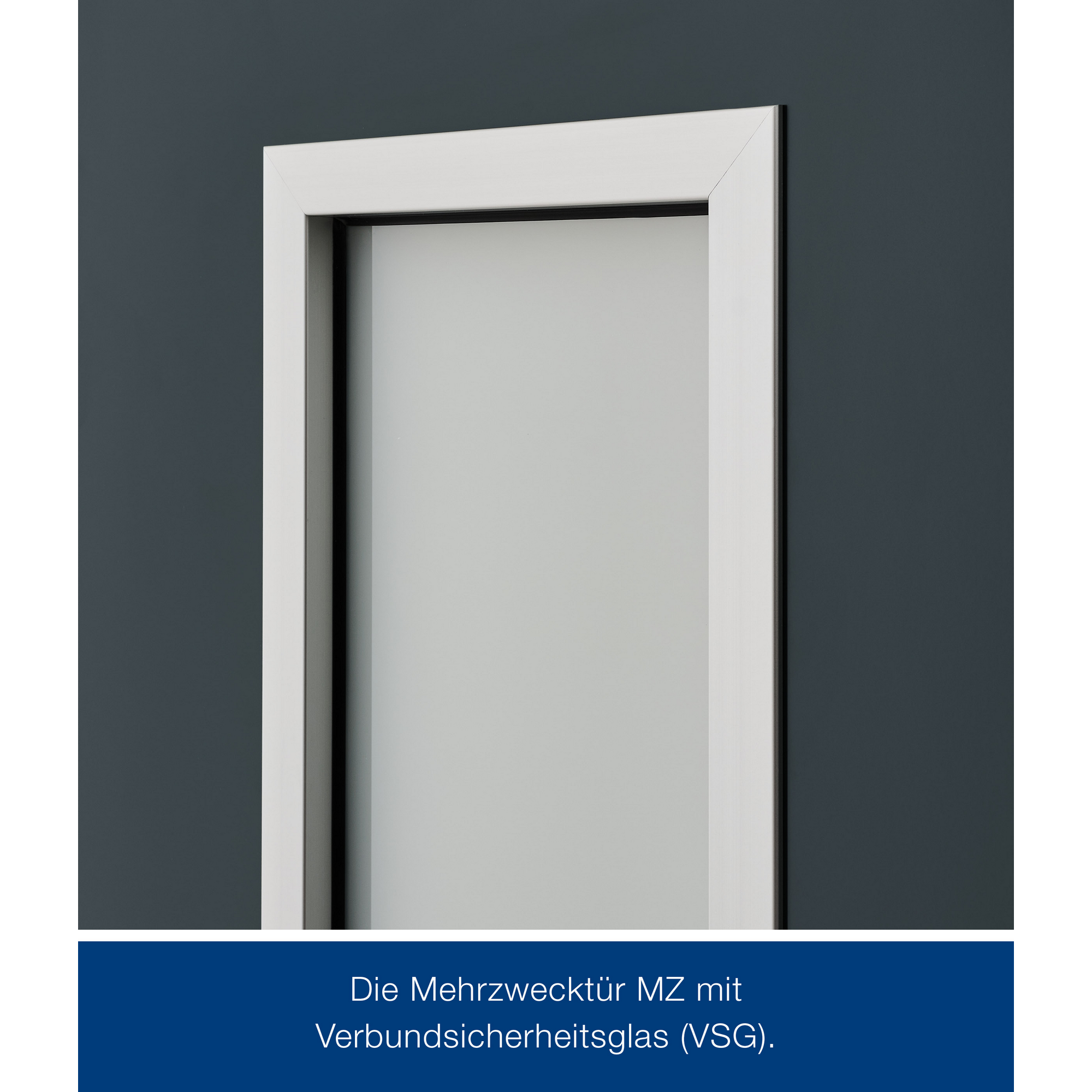Kellertür mit Lichtausschnitt anthrazitgrau 87,5 x 200 cm Links-/Rechtsanschlag
