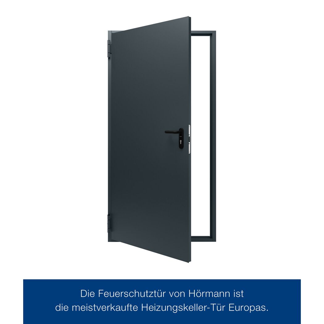 Brandschutztür 'T30 H8-5'  anthrazitgrau 87,5 x 200 cm Links-/Rechtsanschlag