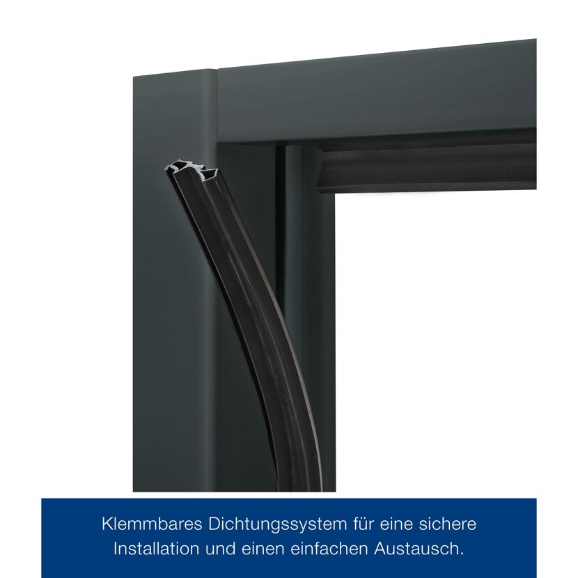 Brandschutztür 'T30 H8-5'  anthrazitgrau 87,5 x 200 cm Links-/Rechtsanschlag