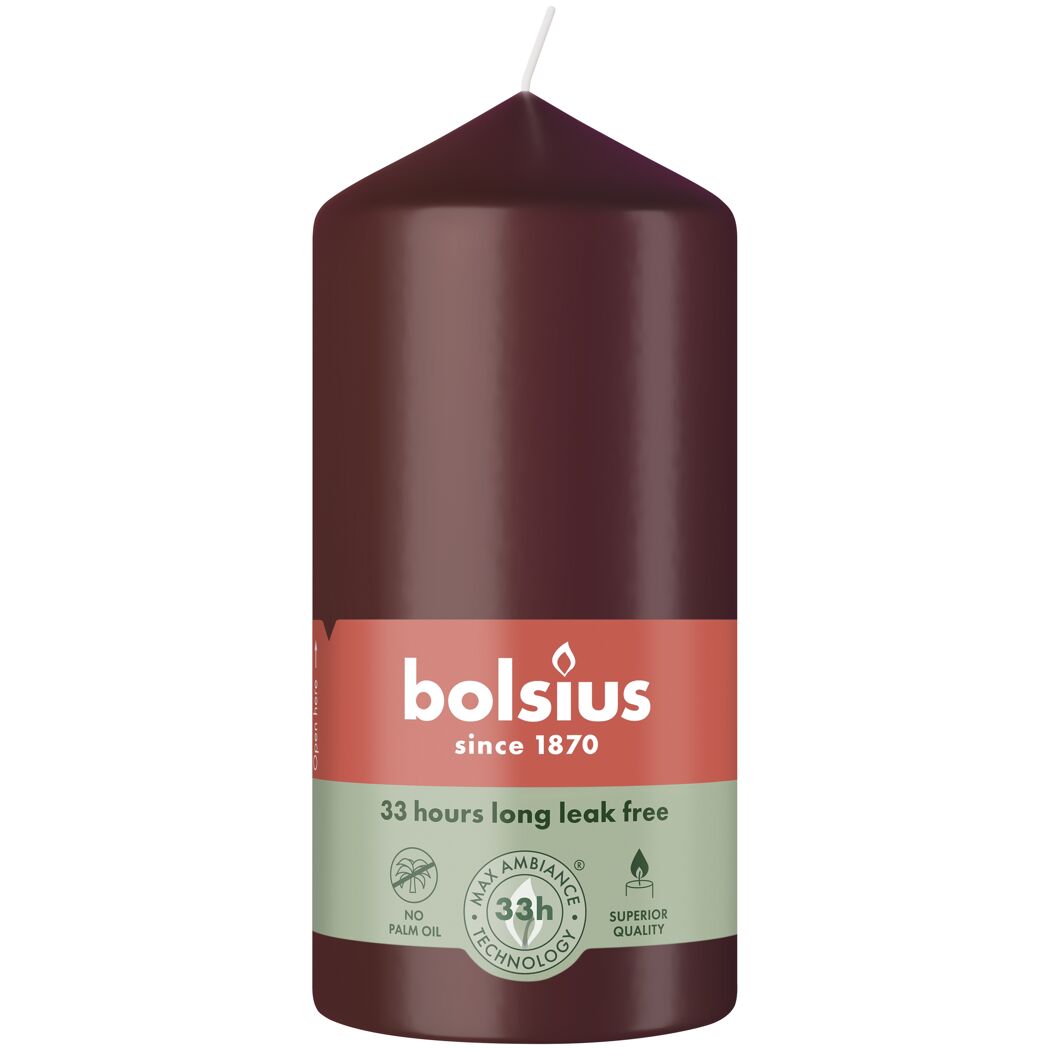 Rote Stumpenkerze Essential von Bolsius