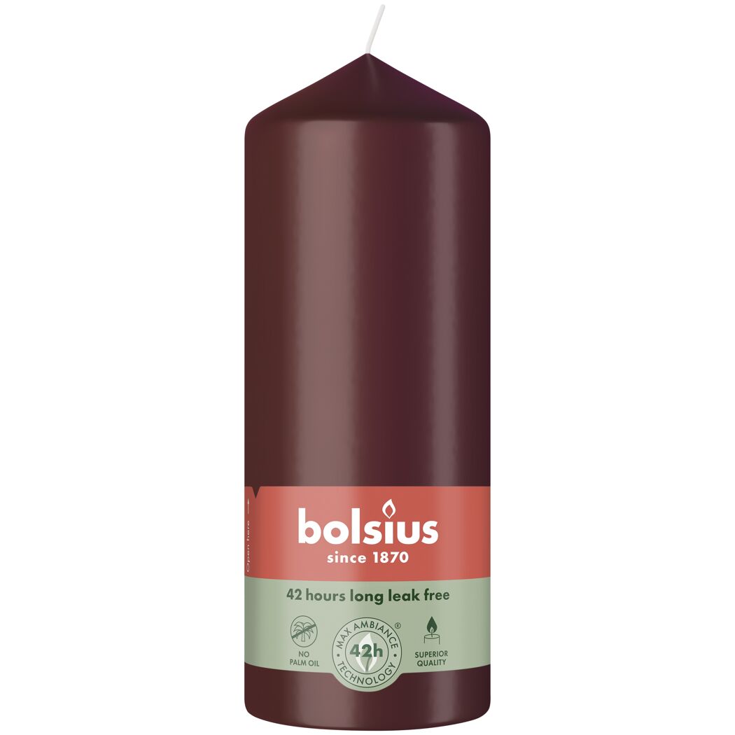 Rote Bolsius Stumpenkerze
