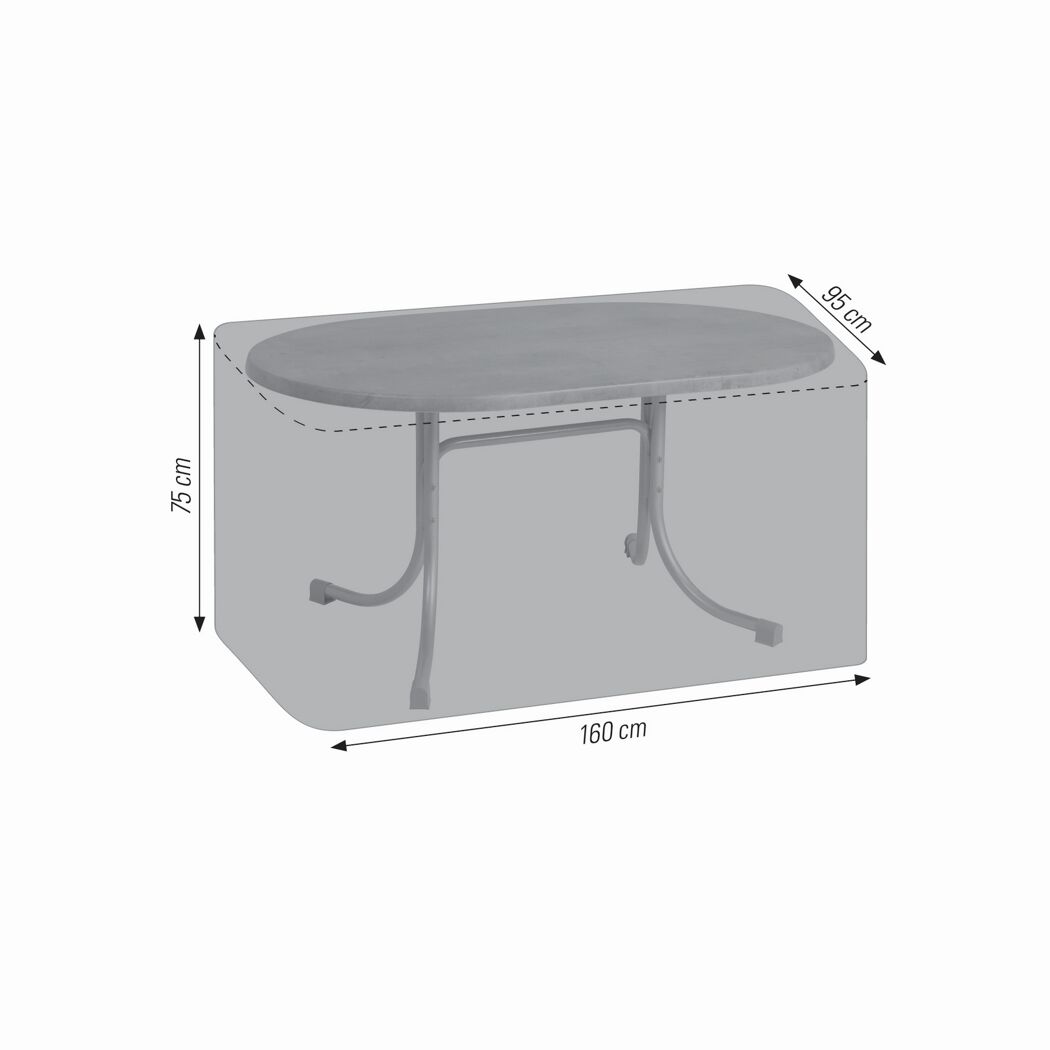 Abdeckung für Gartentisch wasserabweisend & frostsicher 95 x 75 x 160 cm
