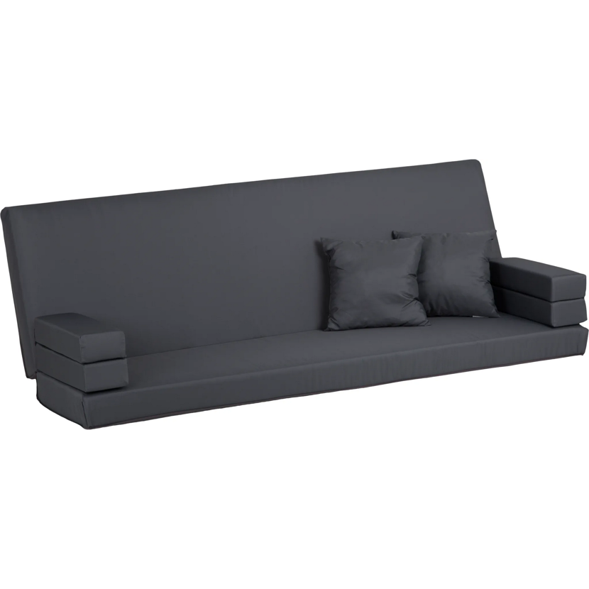 Kissen 'Star' wasserabweisend anthrazit 57 x 183 x 10 cm