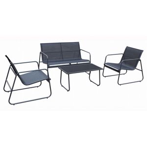 Lounge-Set 'Rhodos' anthrazit 4-teilig
