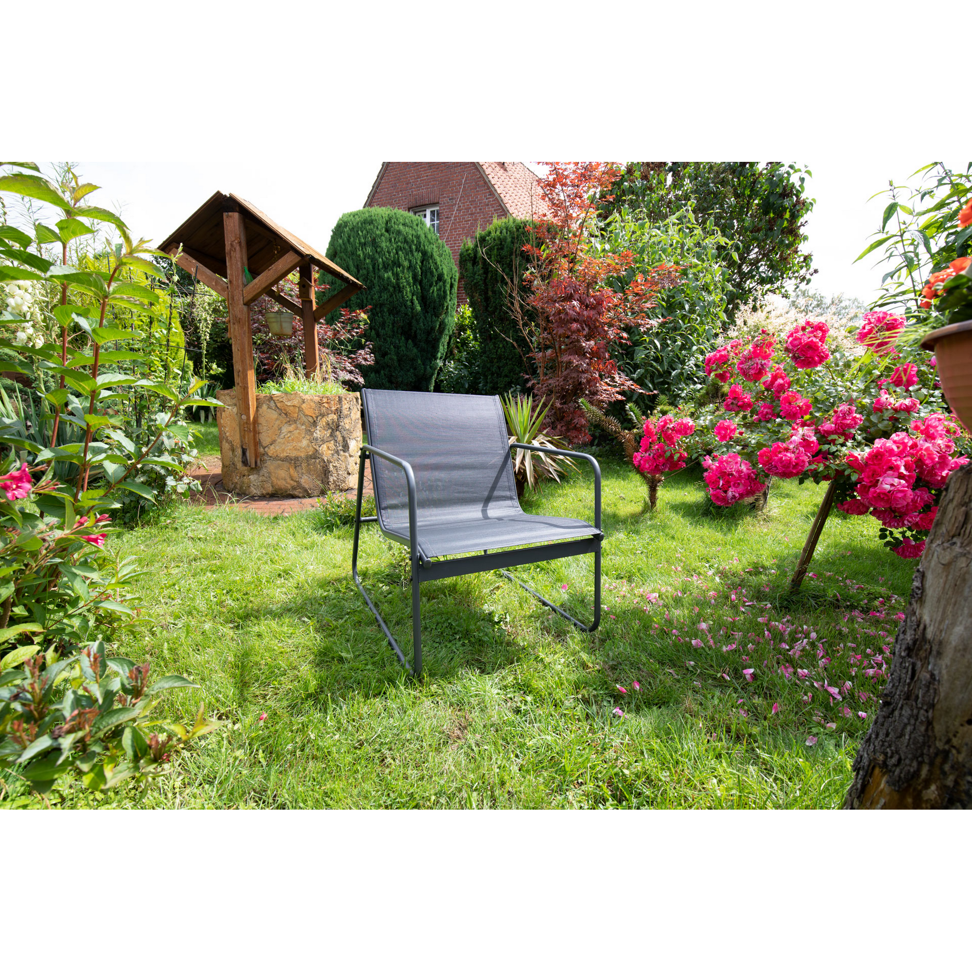 Lounge-Set 'Rhodos' anthrazit 4-teilig