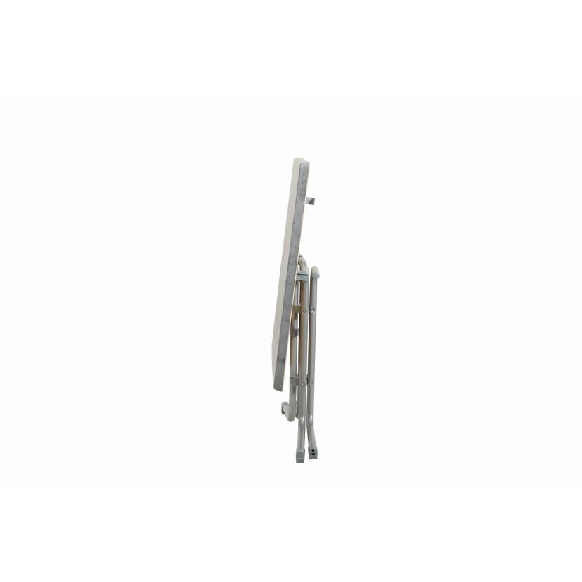 Gartentisch 'Piazza' klappbar Stahl/Holz steinfarben 70 x 72 x 70 cm