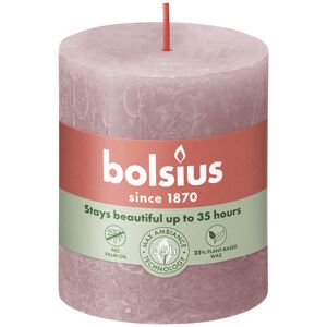Stumpenkerze 'Rustik' rosé duftneutral Ø 6,8 x 8 cm