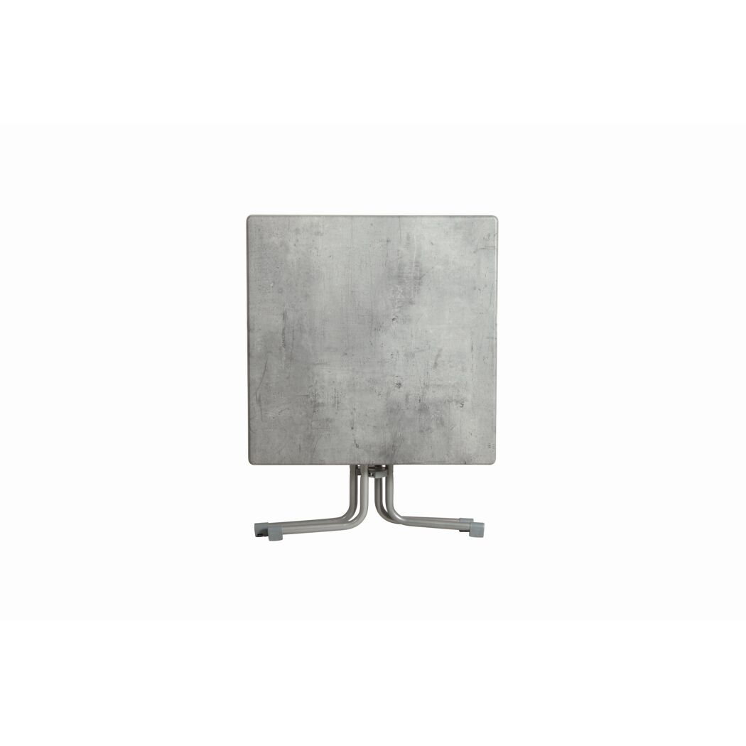 Gartentisch 'Piazza' klappbar Stahl/Holz hellgrau 80 x 72 x 80 cm