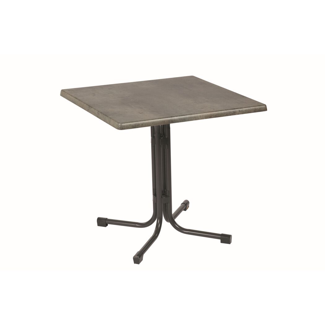 Gartentisch 'Piazza' klappbar Stahl/Holz anthrazit 80 x 72 x 80 cm