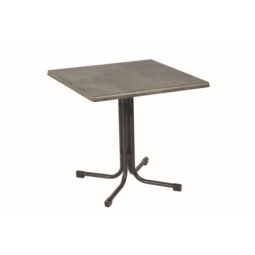Gartentisch 'Piazza' klappbar Stahl/Holz anthrazit 80 x 72 x 80 cm