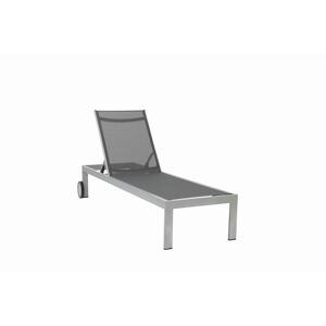 Gartenliege 'Rimini' platinfarben 66 x 35 x 206 cm