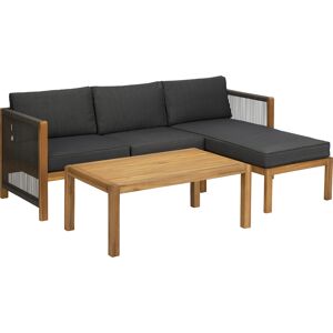 Lounge-Set 'Malaga' anthrazit 3-teilig