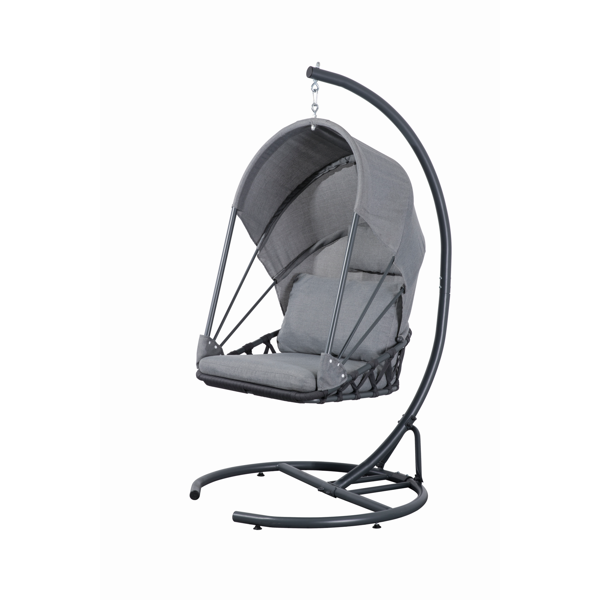 Hängesessel 'Moon' mit Gestell schwarz 124 x 185 x 100 cm