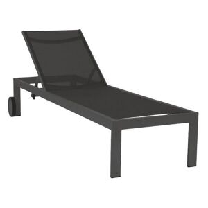Gartenliege 'Rimini' anthrazit 66 x 35 x 206 cm