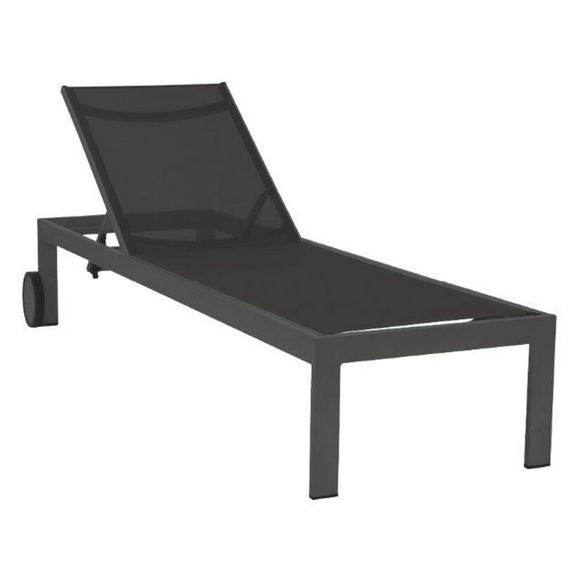 Sonnenliege 'Rimini' anthrazit 66 x 35 x 206 cm