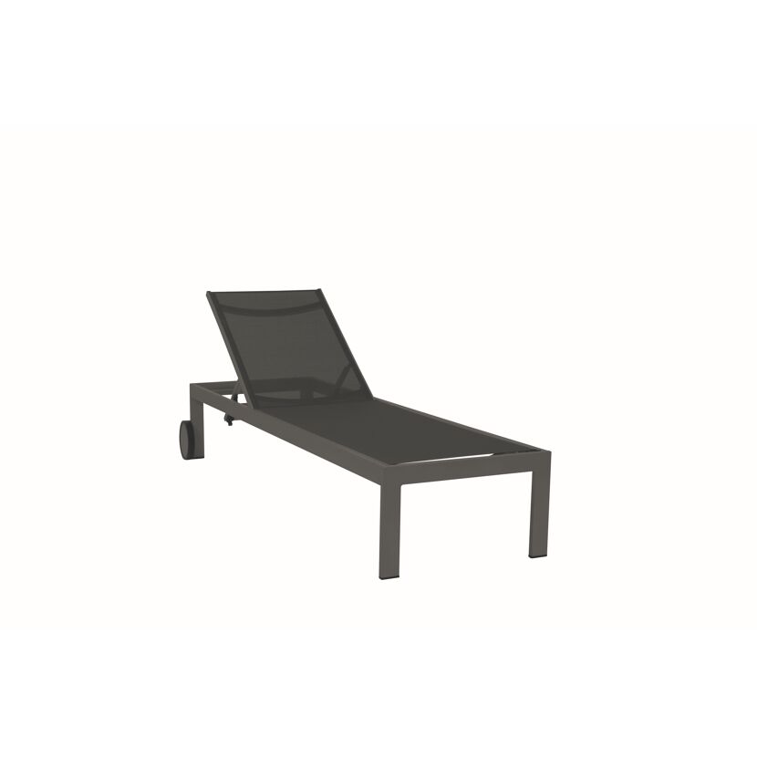 Sonnenliege 'Rimini' anthrazit 66 x 35 x 206 cm