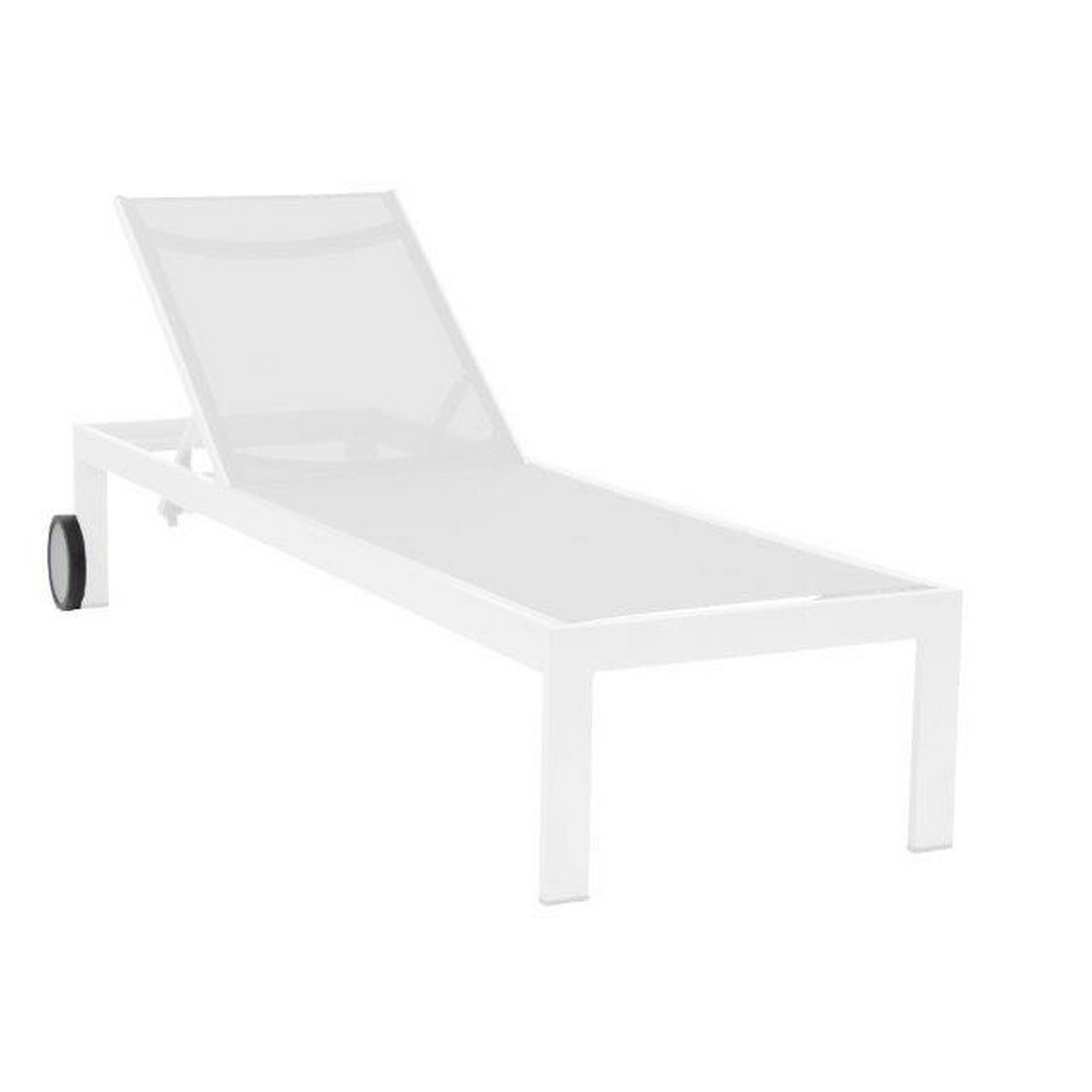 Gartenliege 'Rimini' weiß 66 x 35 x 206 cm