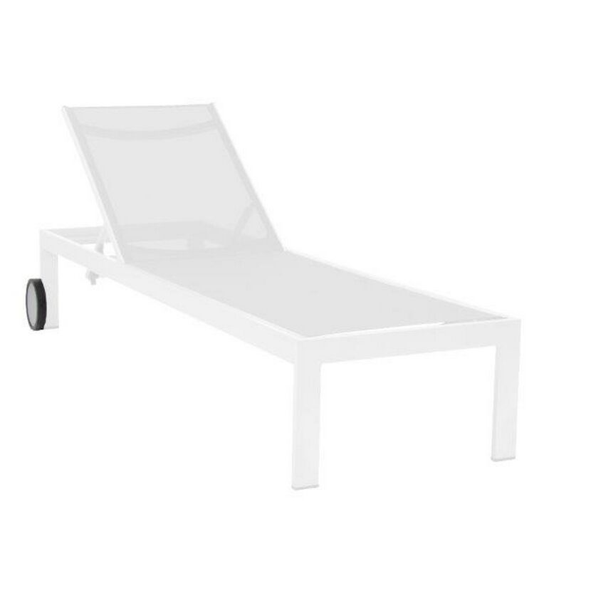 Sonnenliege 'Rimini' weiß 66 x 35 x 206 cm