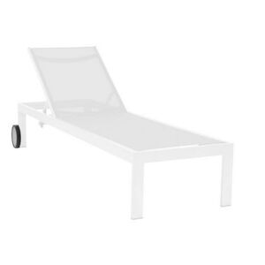 Gartenliege 'Rimini' weiß 66 x 35 x 206 cm