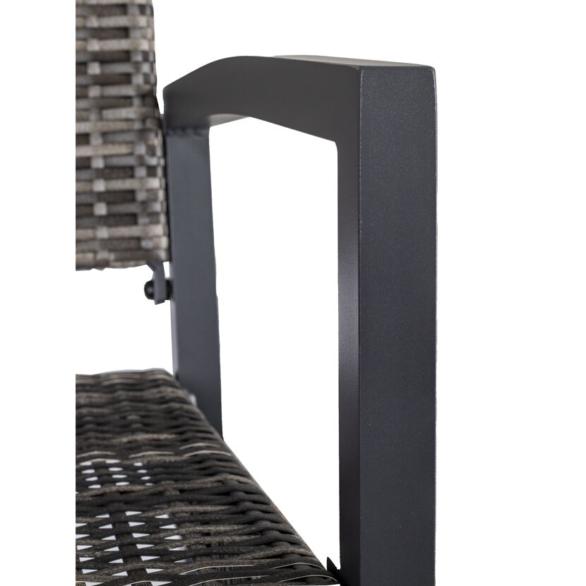 Gartenbank 'Dijon' 2-Sitzer Polyrattan 117 x 87 x 60 cm
