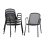 Gartenstuhlset 'Alfredo' anthrazit 4 Stück