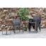 Gartenstuhlset 'Carlos' stapelbar Aluminium anthrazit 8 Stück