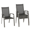 Gartenstuhlset 'Urban' stapelbar Aluminium anthrazit 6 Stück
