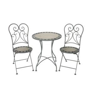 Gartenstuhlset 'Carlos' stapelbar Aluminium anthrazit 6 Stück