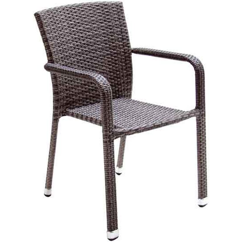 Gartenstuhlset 'Carlos' stapelbar Aluminium anthrazit 6 Stück