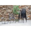 Gartenstuhlset 'Alfredo' stapelbar Metall schwarz 8 Stück