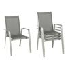 Gartenstuhlset 'Urban' stapelbar Aluminium anthrazit/silbern 4 Stück
