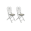 Gartenstuhlset 'Provence' klappbar Metall grau 2 Stück