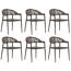 Gartensessel 'Brooklyn' anthrazit 6-teilig