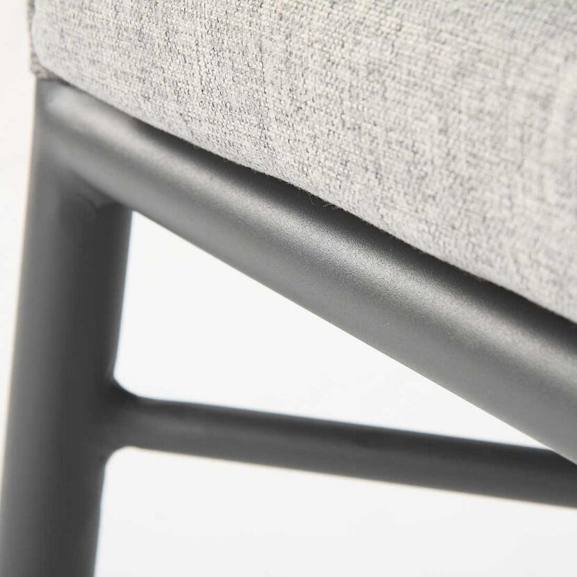 Gartensesselset 'Manhattan' Aluminium grau 4 Stück
