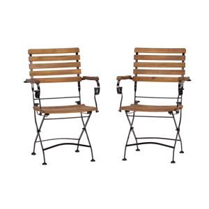 Gartenstuhlset 'Lindau' klappbar braun 2 Stück