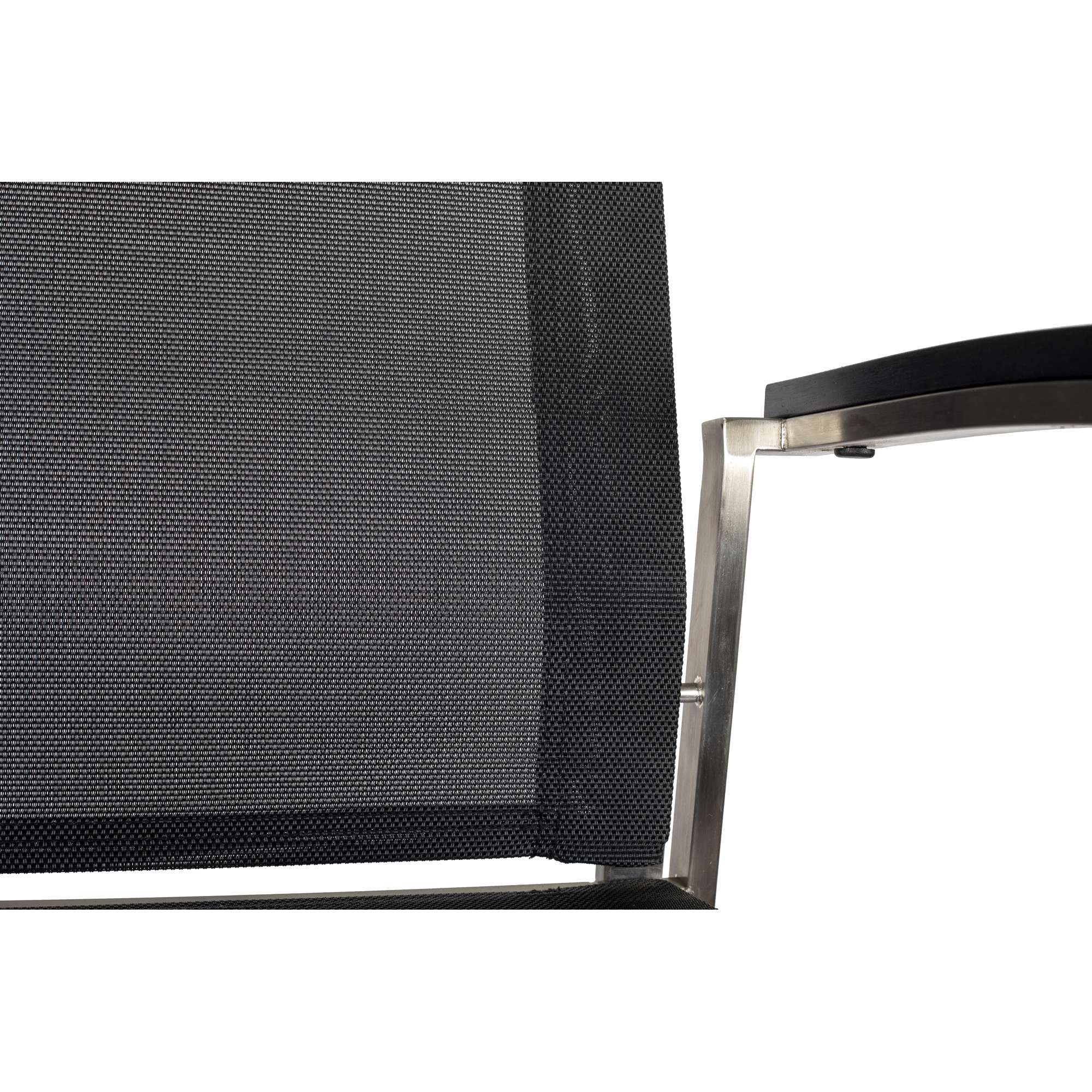 Gartenstuhlset 'Auris' stapelbar Edelstahl schwarz 4 Stück