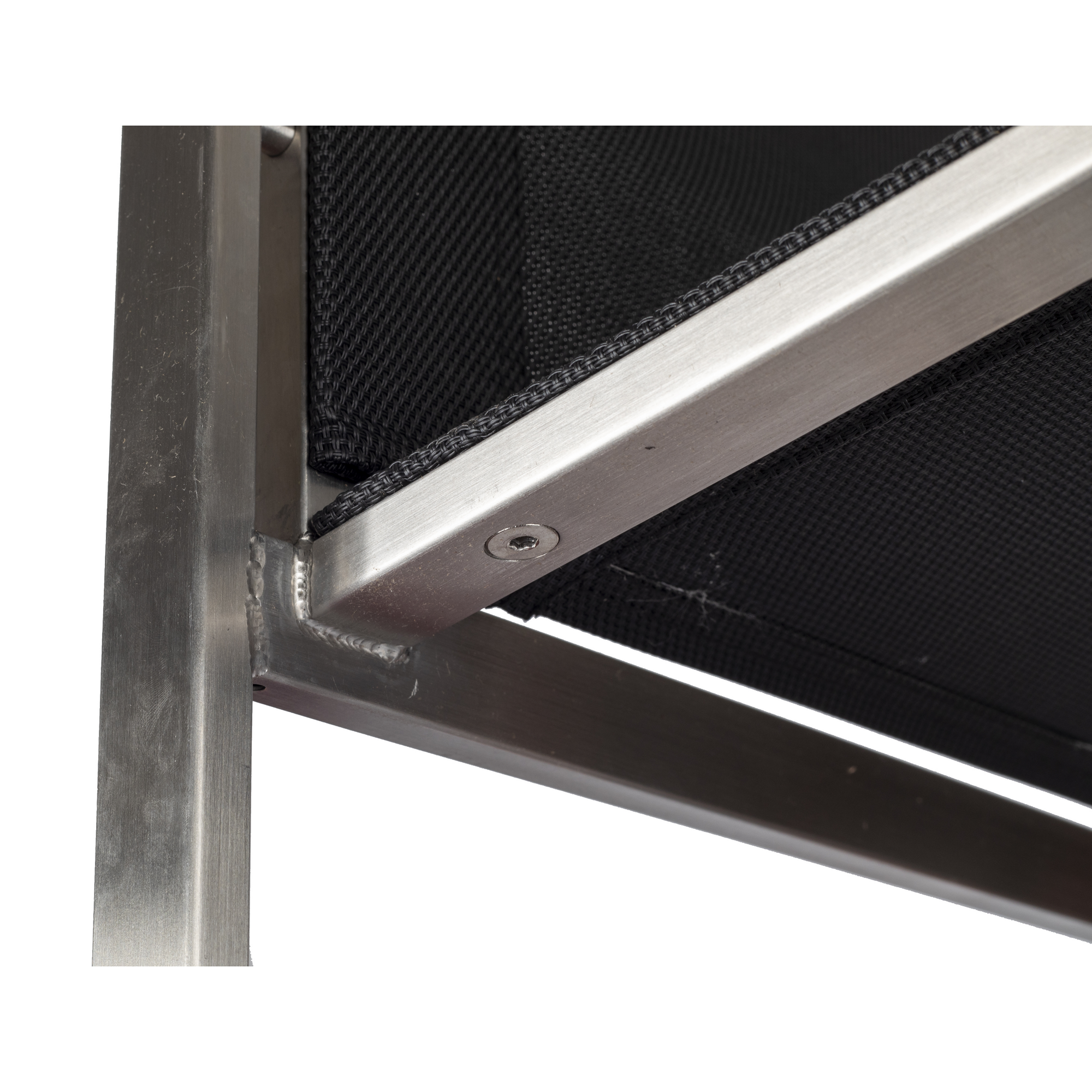 Gartenstuhlset 'Auris' stapelbar Edelstahl schwarz 4 Stück