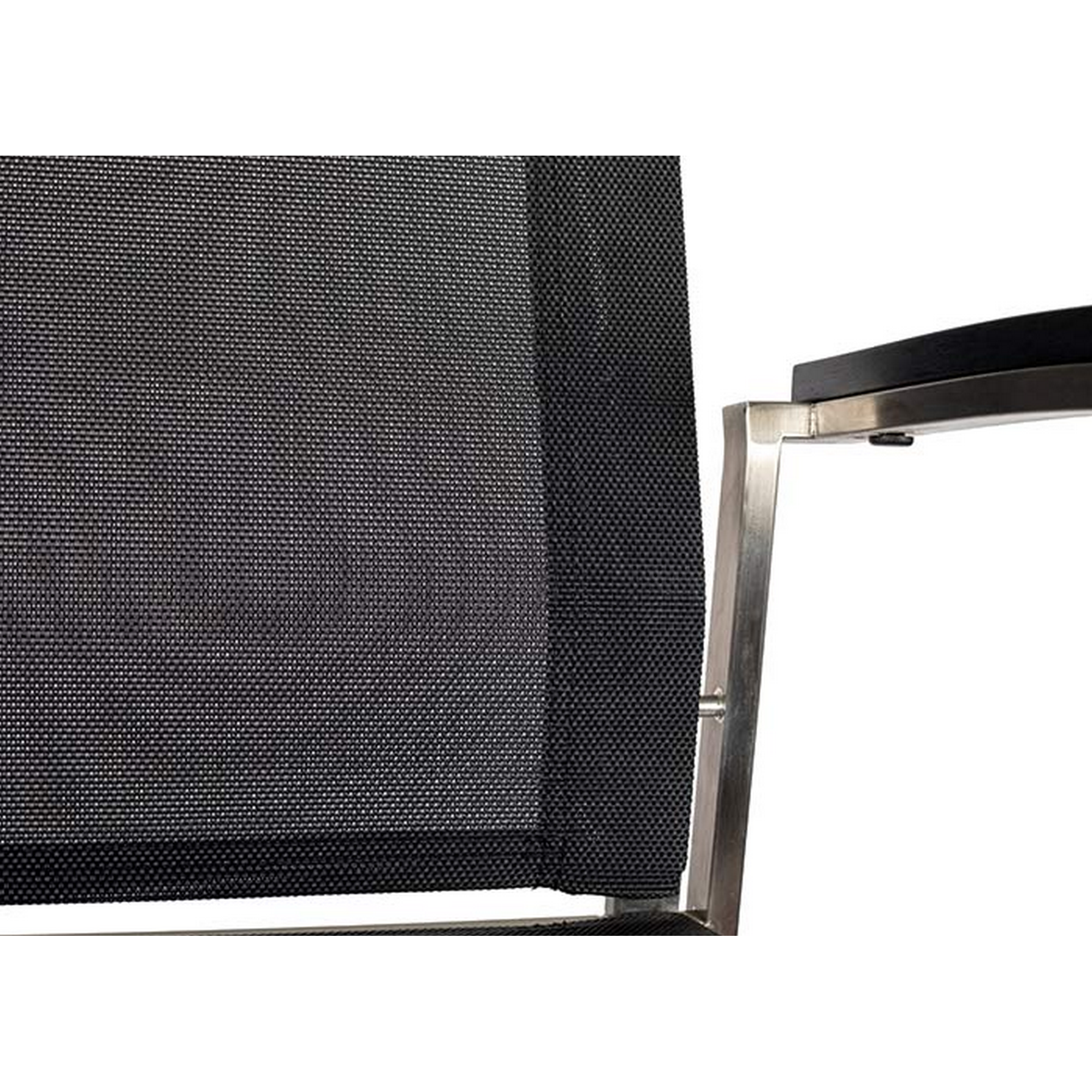 Gartenstuhlset 'Auris' stapelbar Edelstahl schwarz 6 Stück