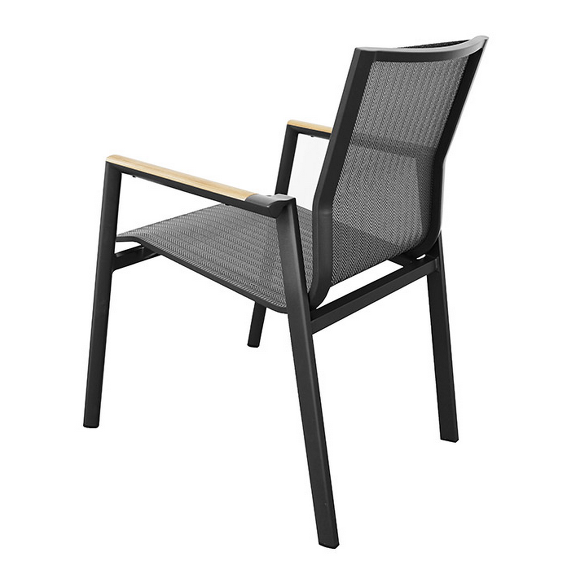 Gartenstuhlset 'Vegas' stapelbar Aluminium anthrazit 6 Stück