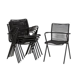 Gartenstuhlset 'Alpha' stapelbar Stahl anthrazit 6 Stück