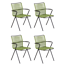 Stapelsessel 'Alpha' anthrazit/olivgrün 4-teilig