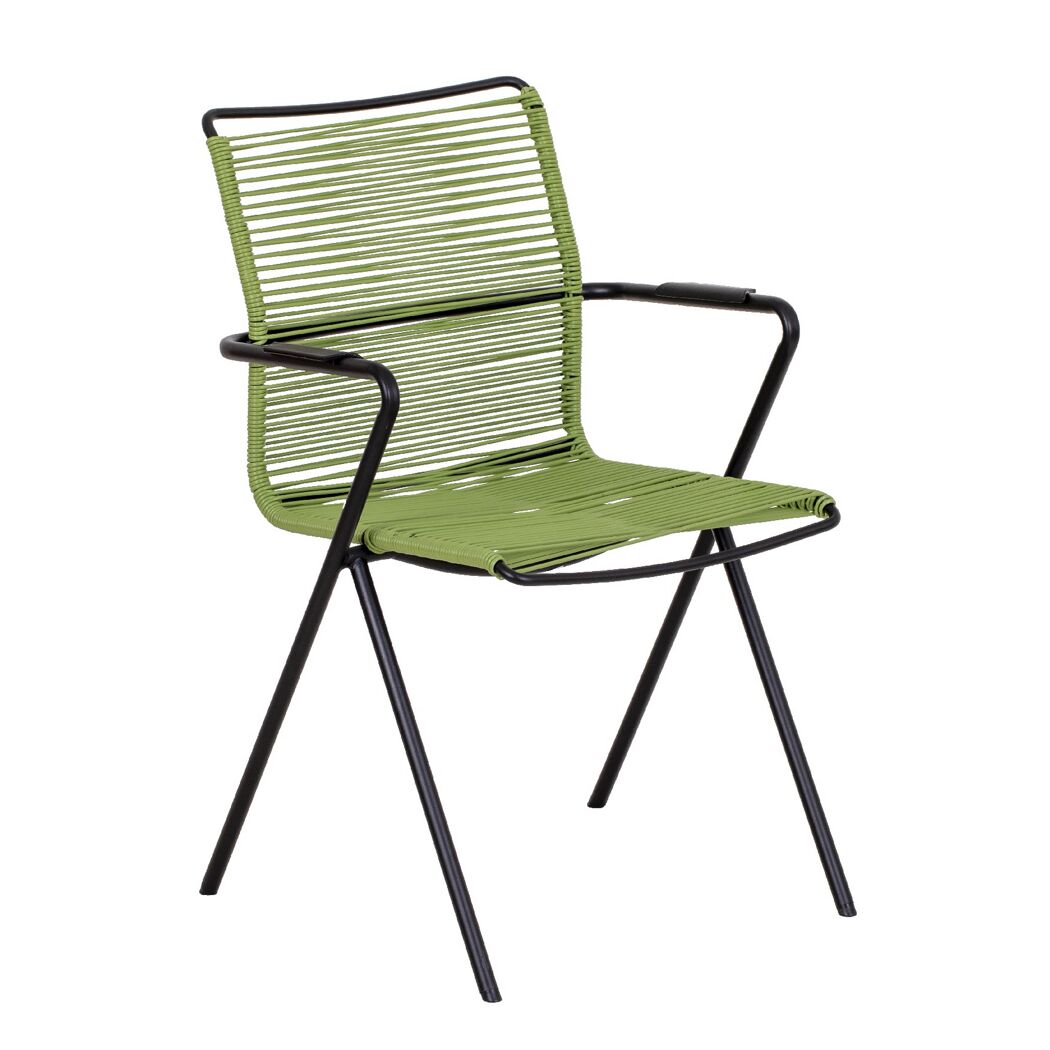Gartenstuhlset 'Alpha' stapelbar Stahl grün 4 Stück