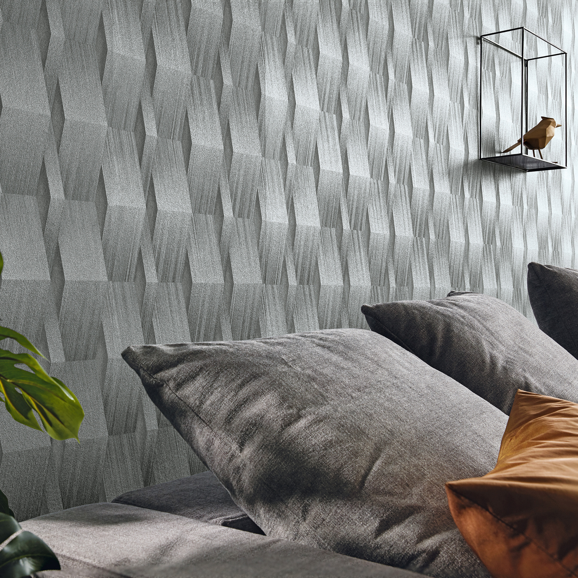 Vliestapete Guido Maria Kretschmer '10046-10 Fashion for walls' Grafisch grau 0,53 x 10,05 m