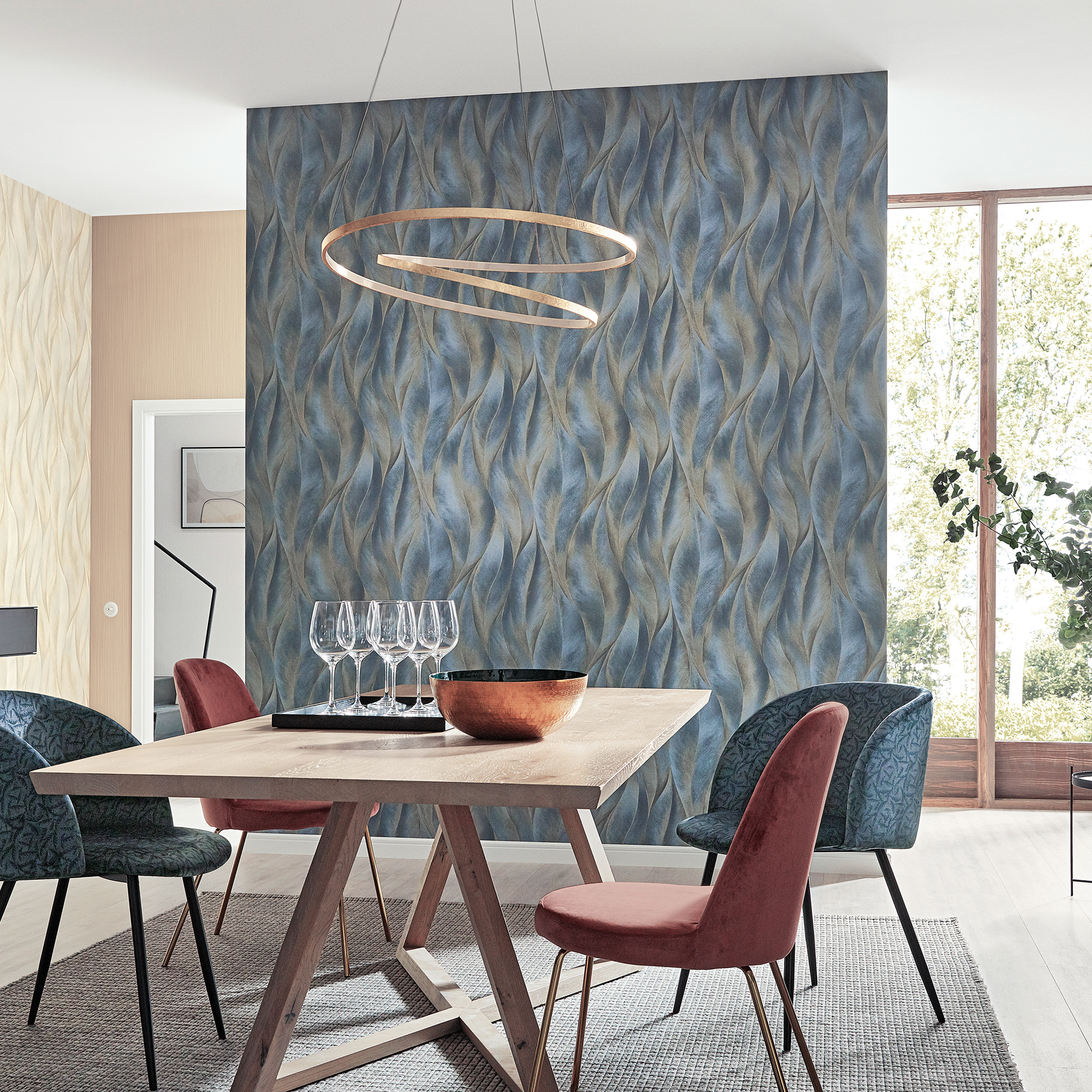 Vliestapete Guido Maria Kretschmer '10148-44 Fashion for walls' Floral blau 0,53 x 10,05 m